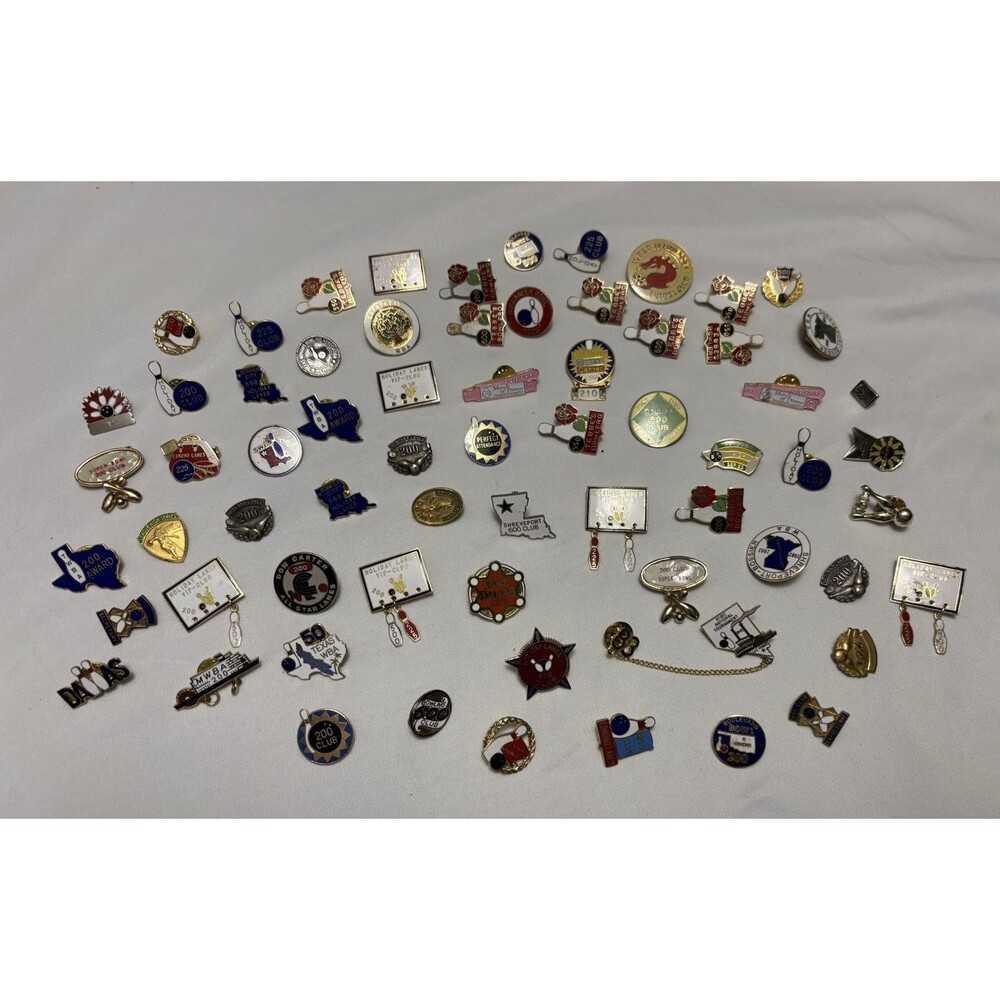 Big Lot Of Mostly Women's Bowling Association Pins